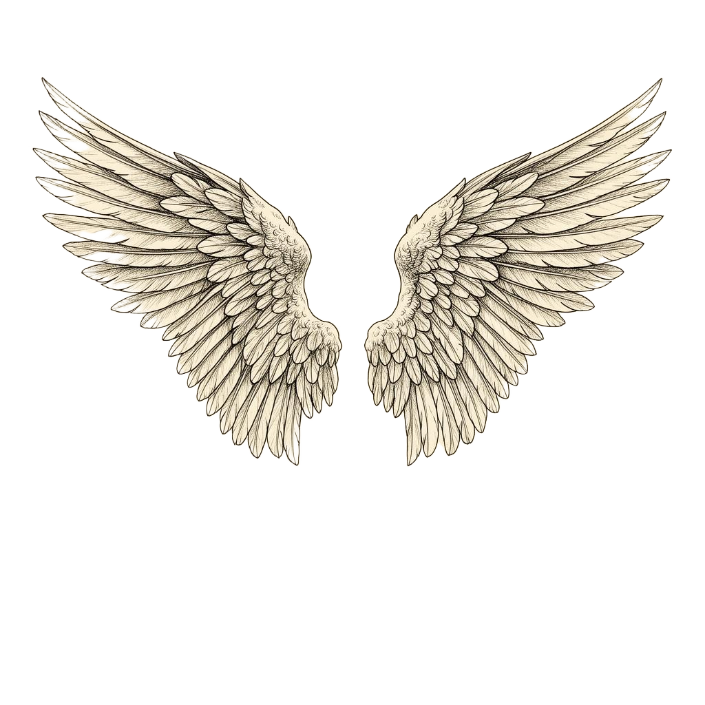 Alas de ángel a tinta fina